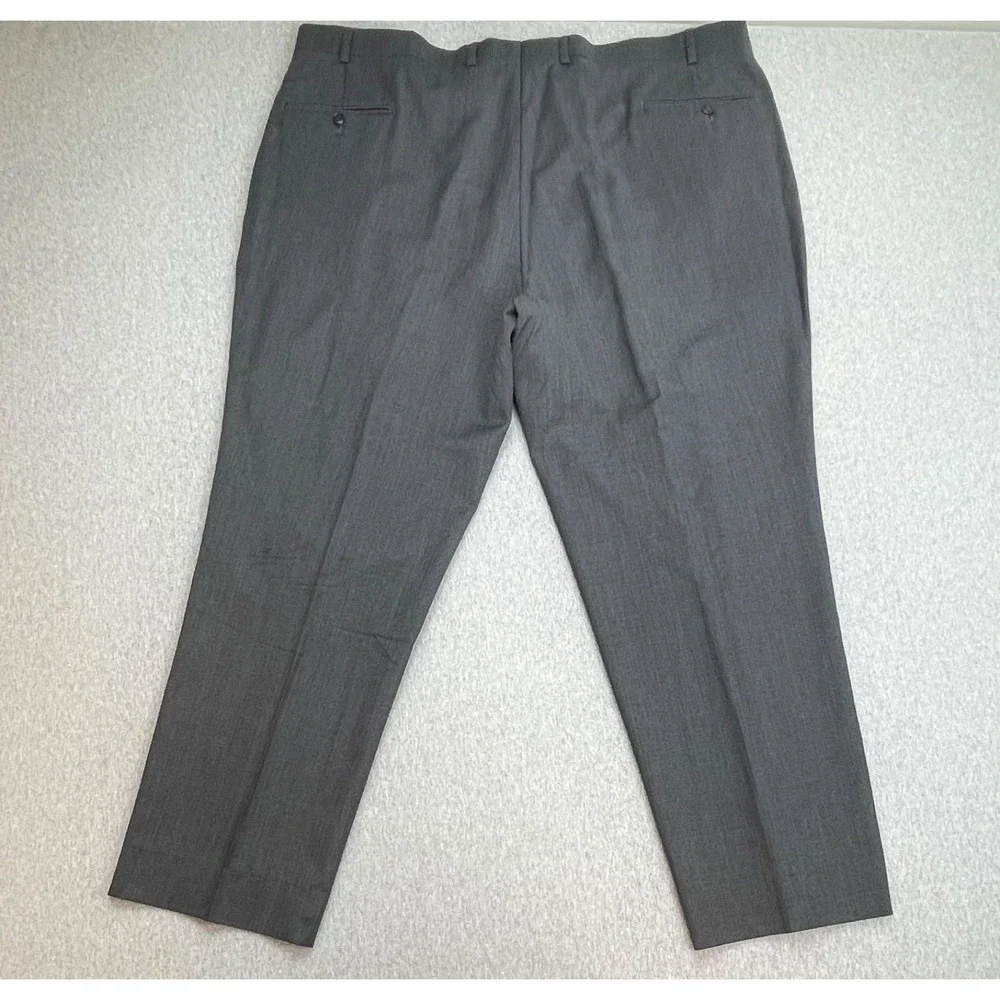 Jos A Bank Suit Men 50R Gray 100% Wool 2-Button Tailored Fit Pants 46x30 - 2 Pcs